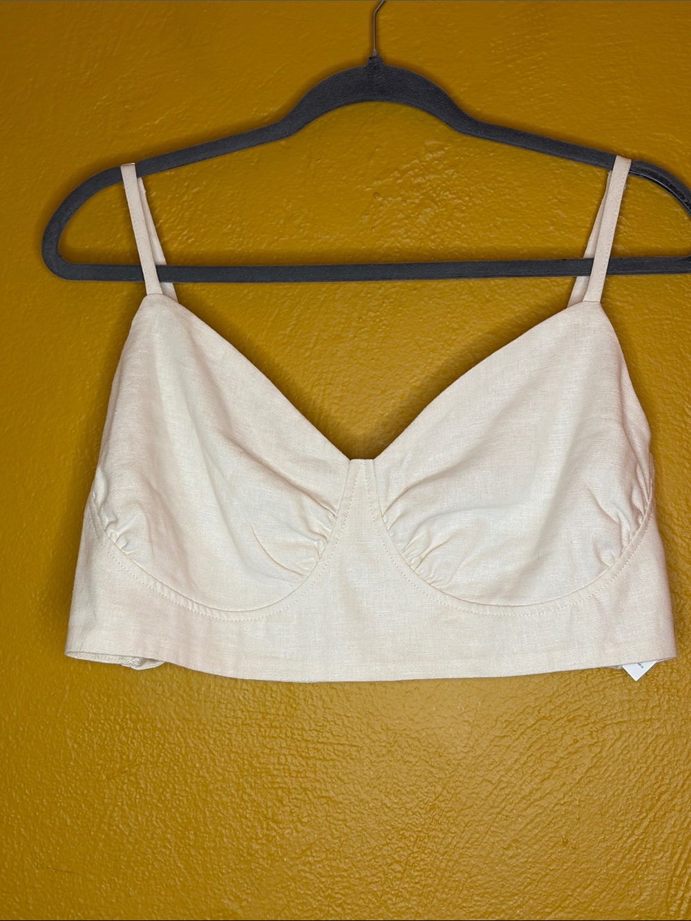 Forever 21 Cream Linen Bustier Bralette NWOT 1X Plus Never worn adjustable